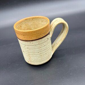 Hanselmann Art Pottery Rustic Handmade Mug Stoneware Coffee Cup New Mexico Beige
